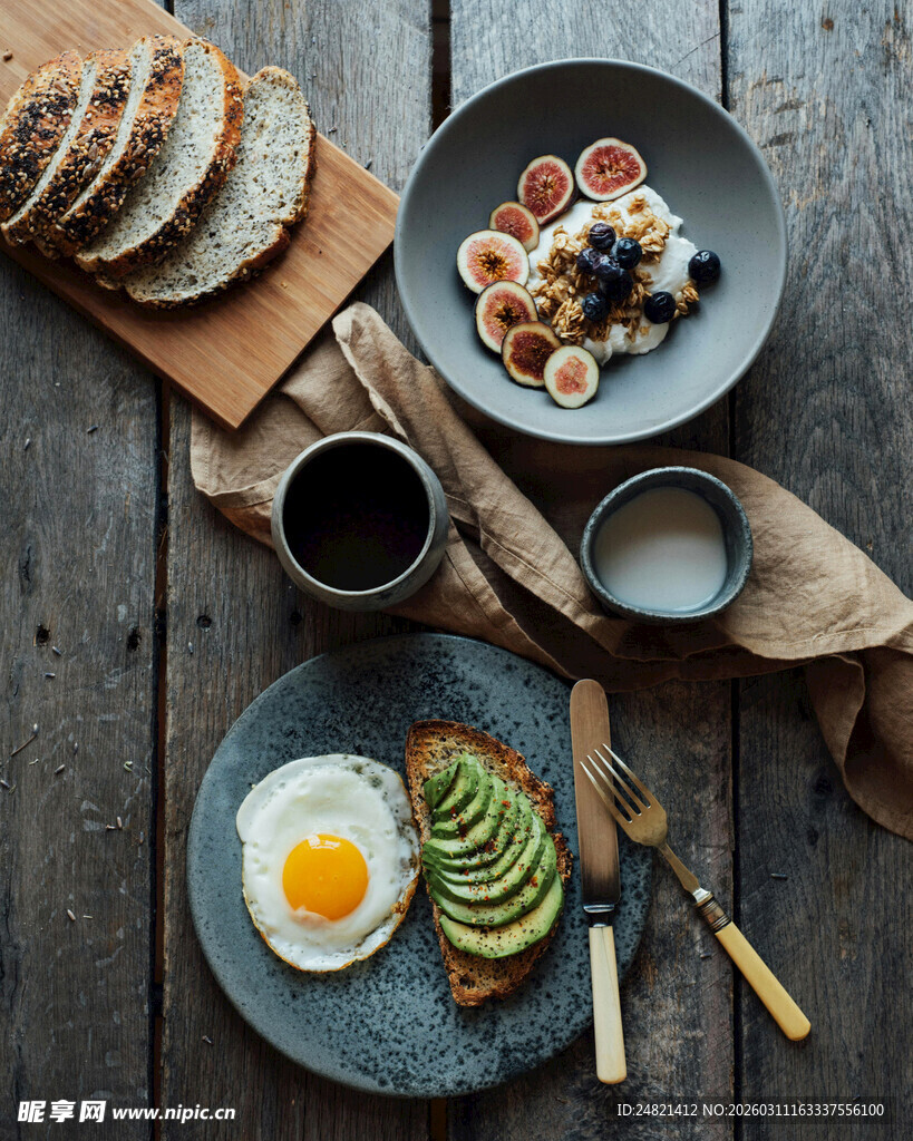美味早餐摆盘展示