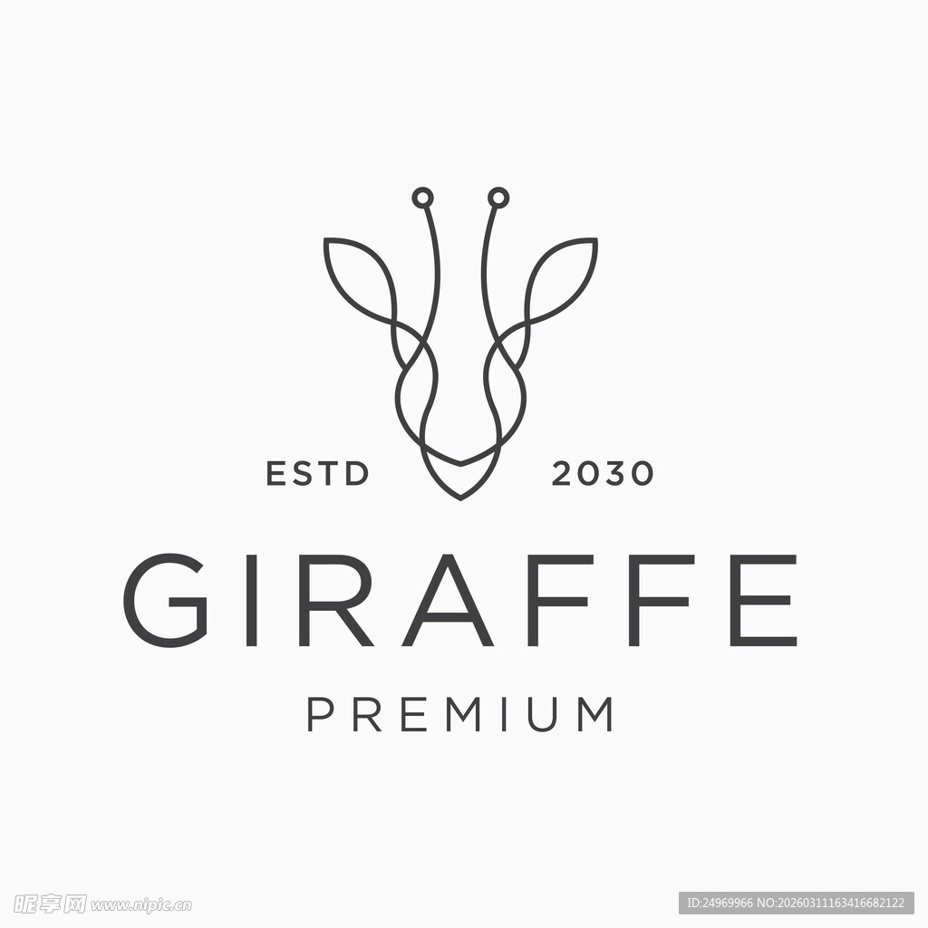 长颈鹿高端标志设计