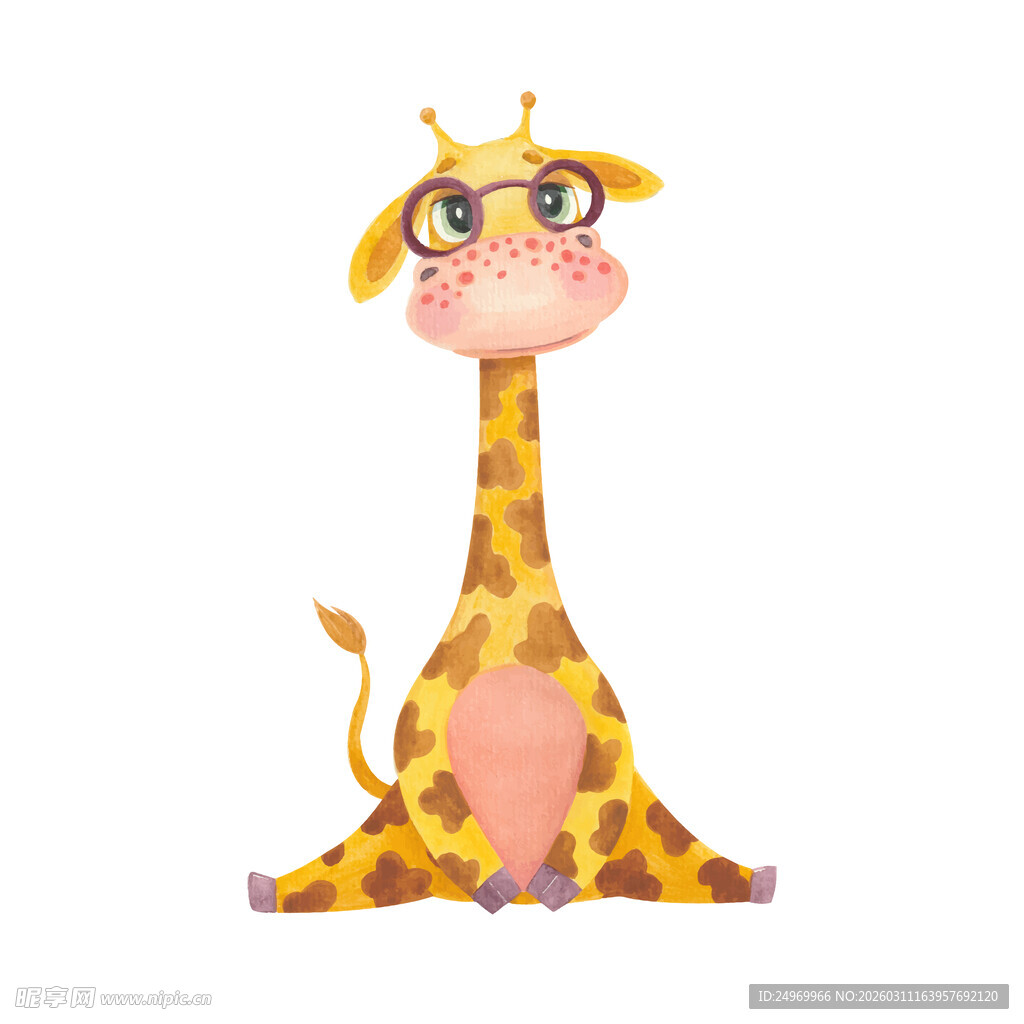 可爱长颈鹿卡通形象