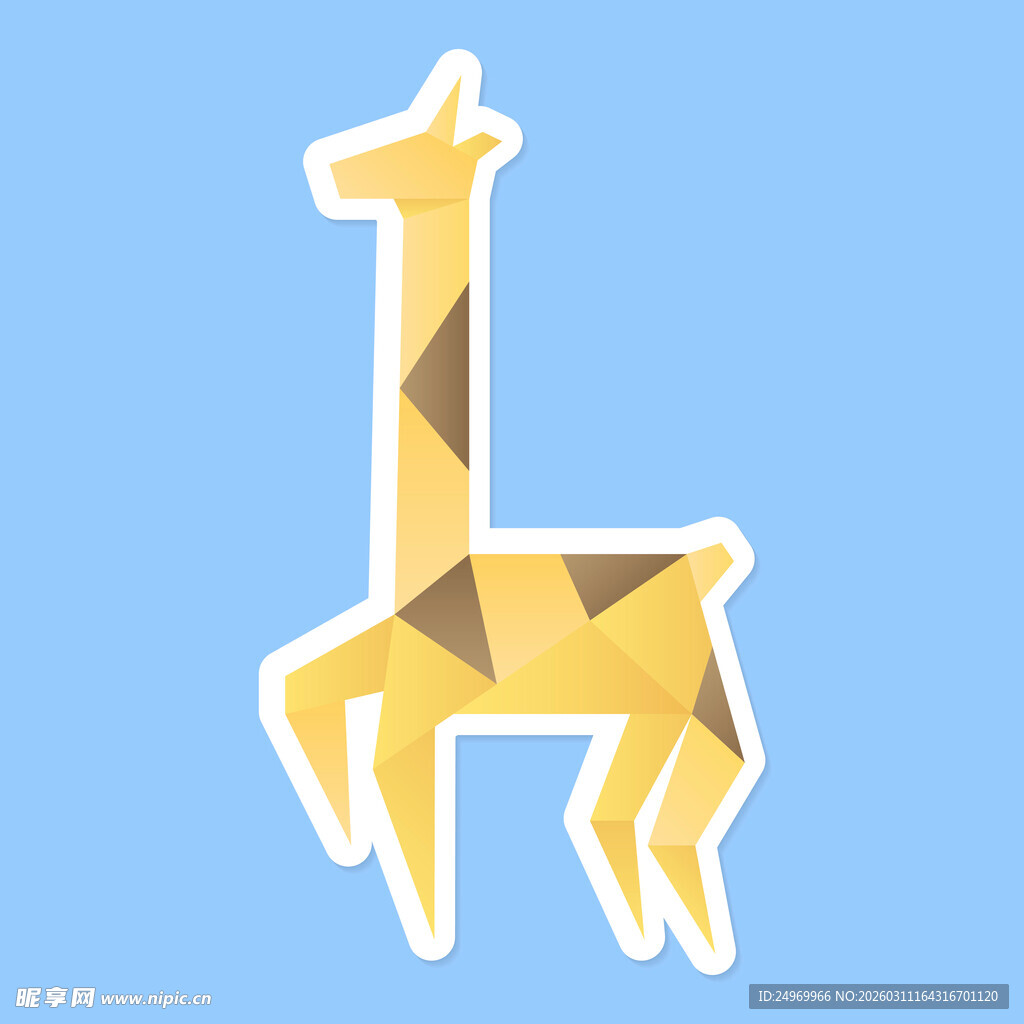 几何风格长颈鹿图形