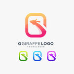 多彩箭头字母G标志设计