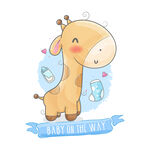 可爱长颈鹿迎宝宝