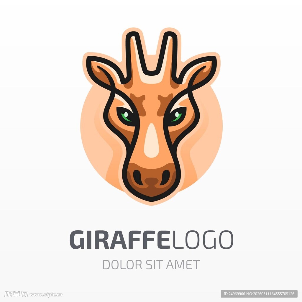 长颈鹿标志设计