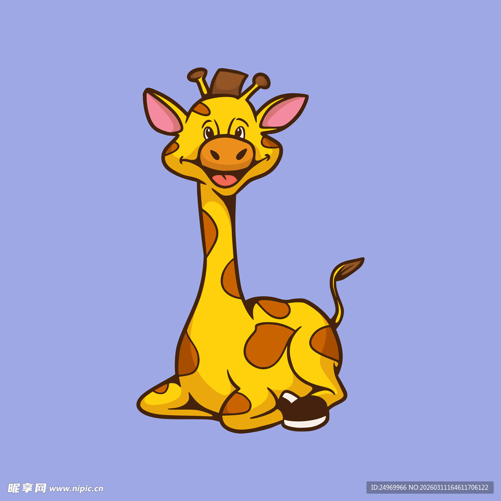 可爱长颈鹿卡通形象