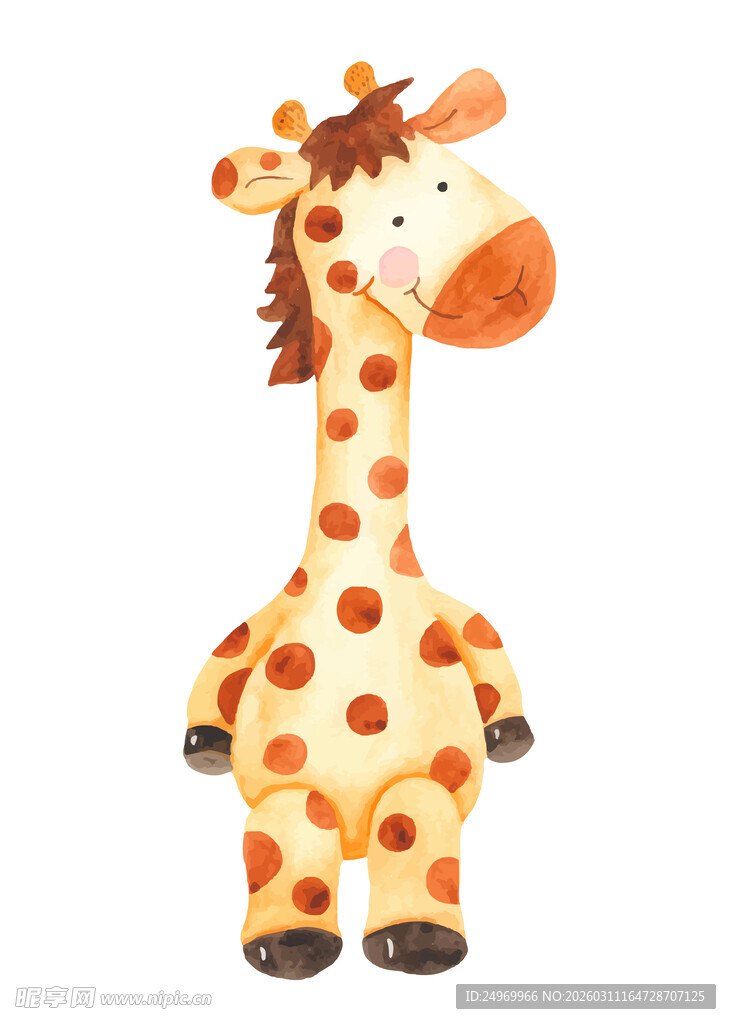 可爱长颈鹿毛绒玩具