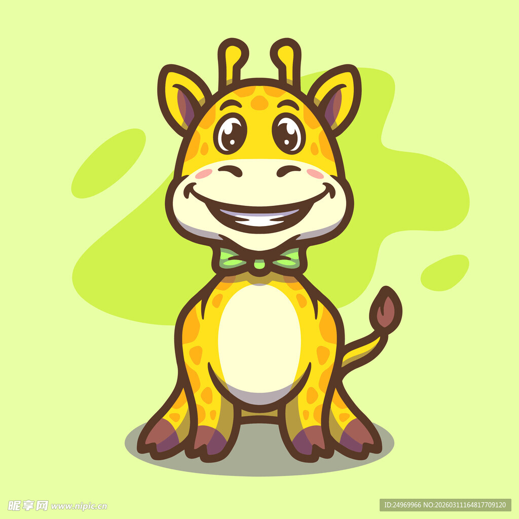 可爱长颈鹿卡通形象