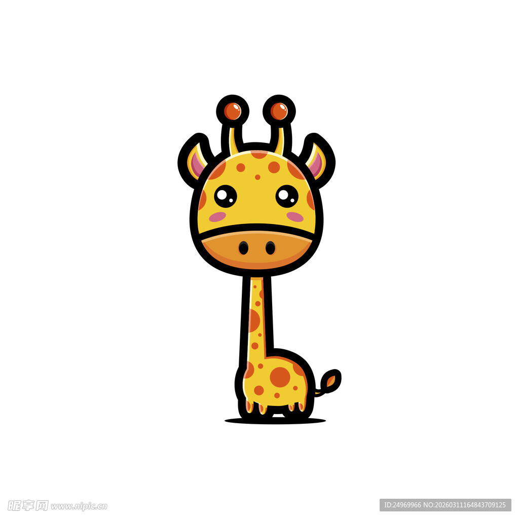 可爱长颈鹿卡通形象