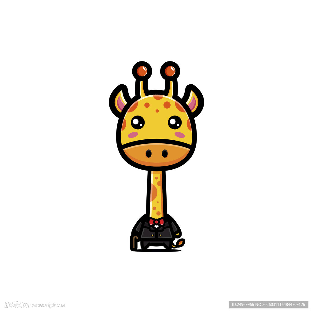 卡通长颈鹿形象