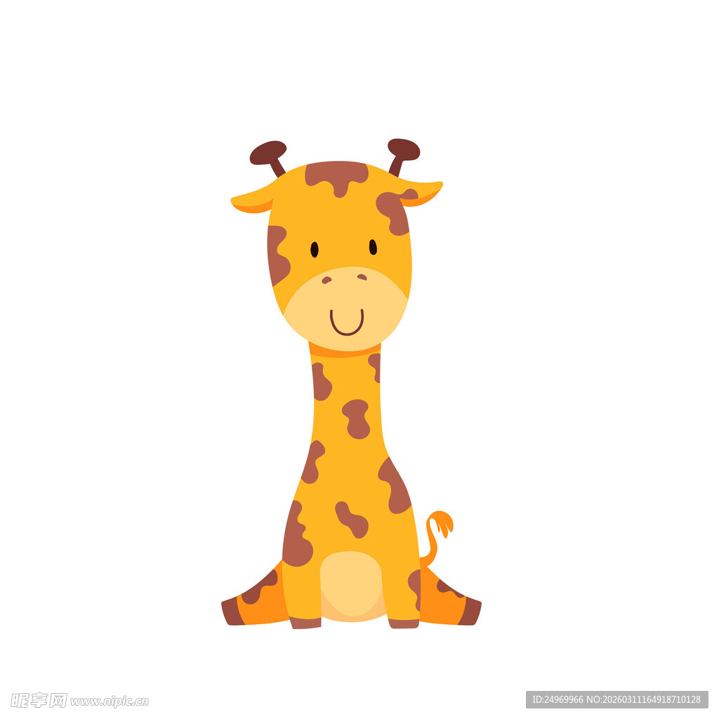 可爱长颈鹿卡通形象