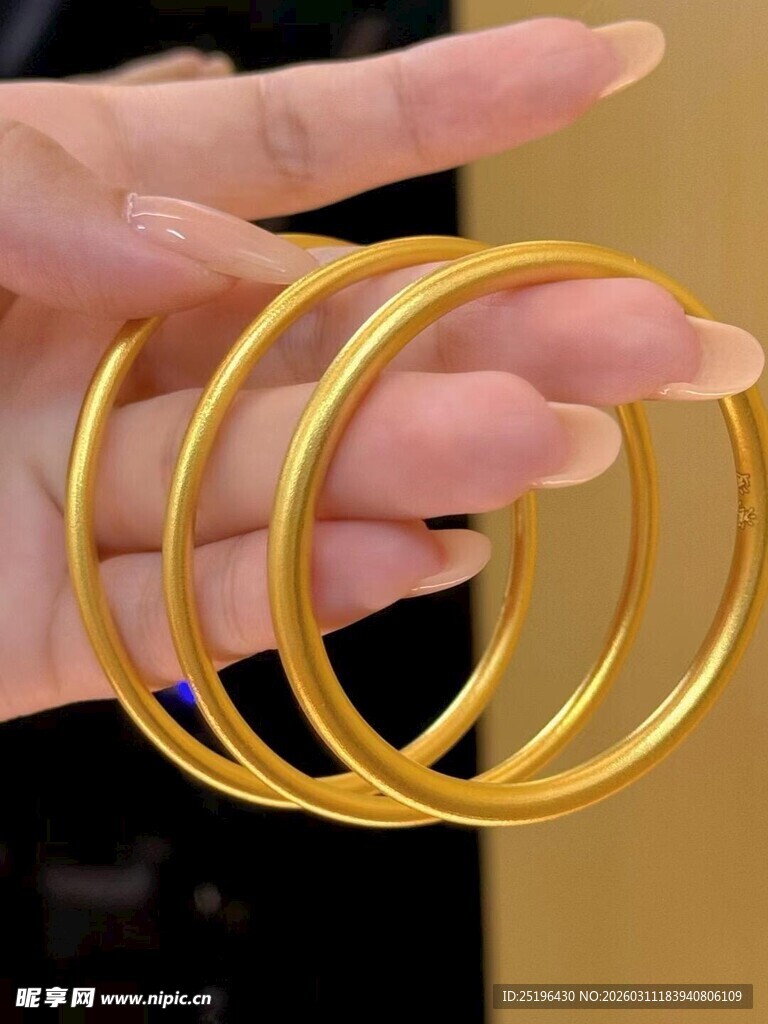 金银饰品手工打金银加工金手镯