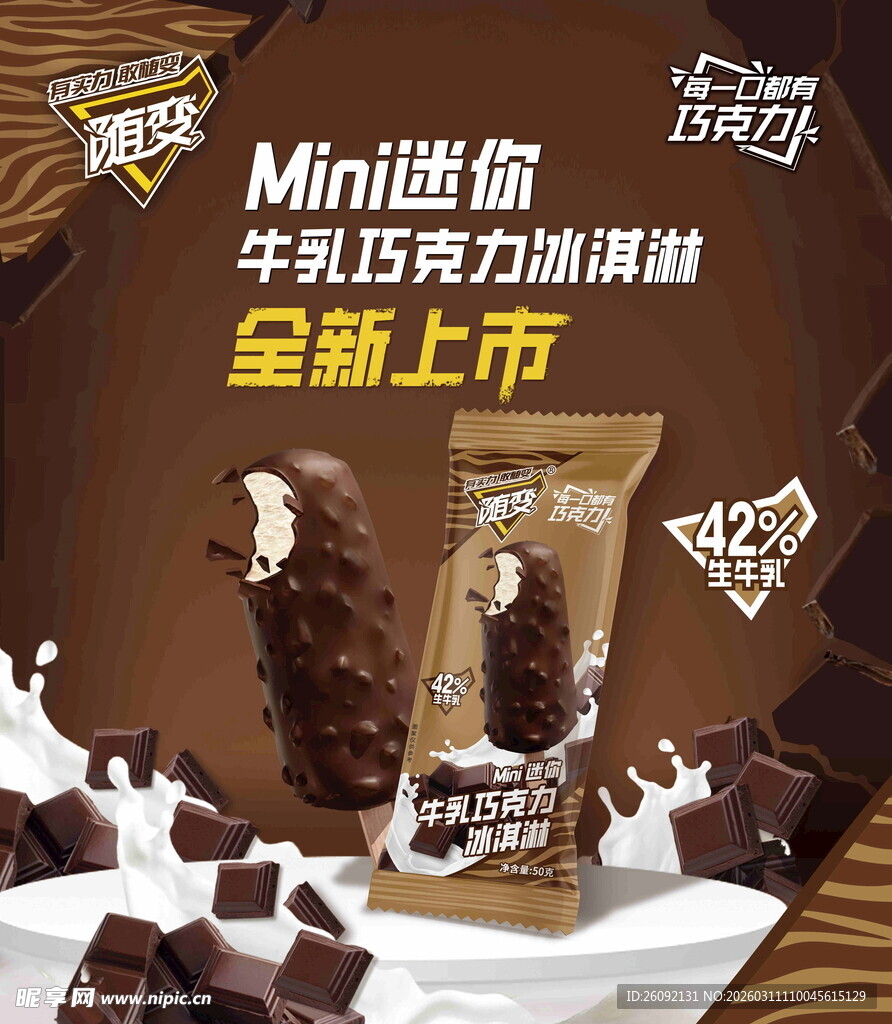 迷你牛乳巧克力冰淇淋 海报