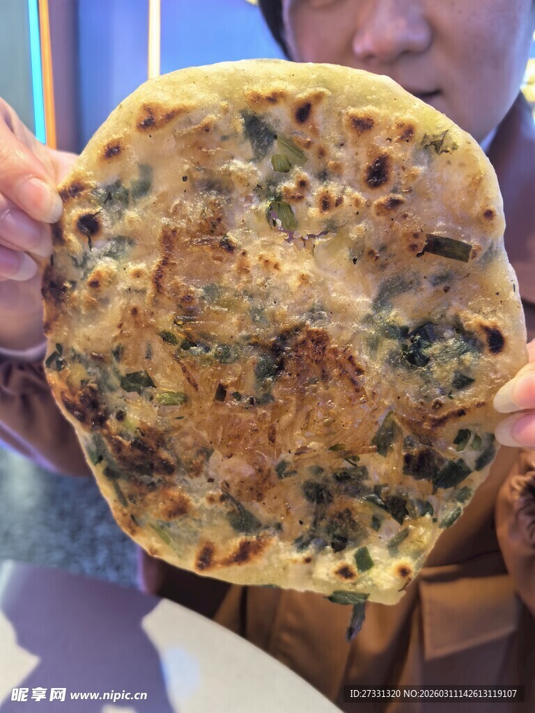 美味葱花饼展示