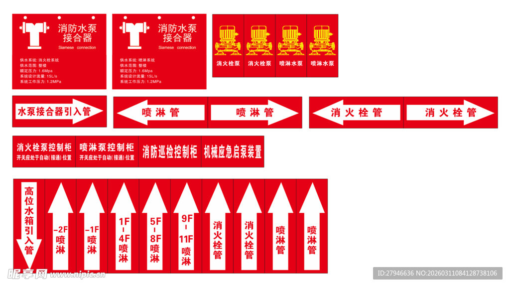 消防水泵指示标识