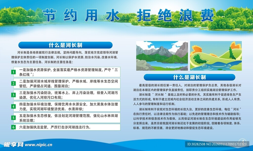 节约用水宣传页展示