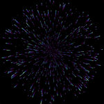 绚丽绽放的紫色烟花