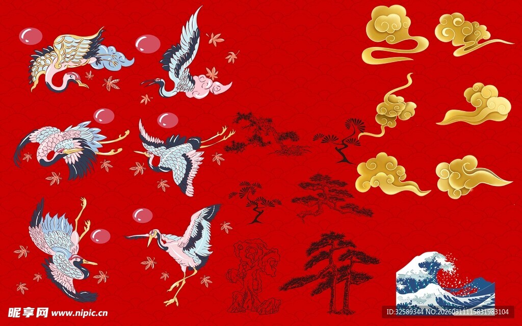 中式传统祥瑞图案集合