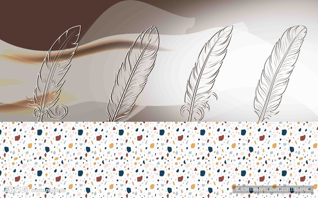 抽象线条艺术装饰图案