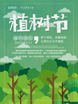 植树节绿色森林宣传海报