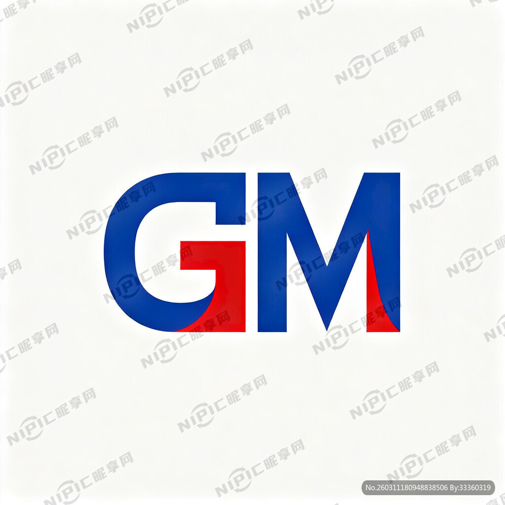 GM蓝红商标生成