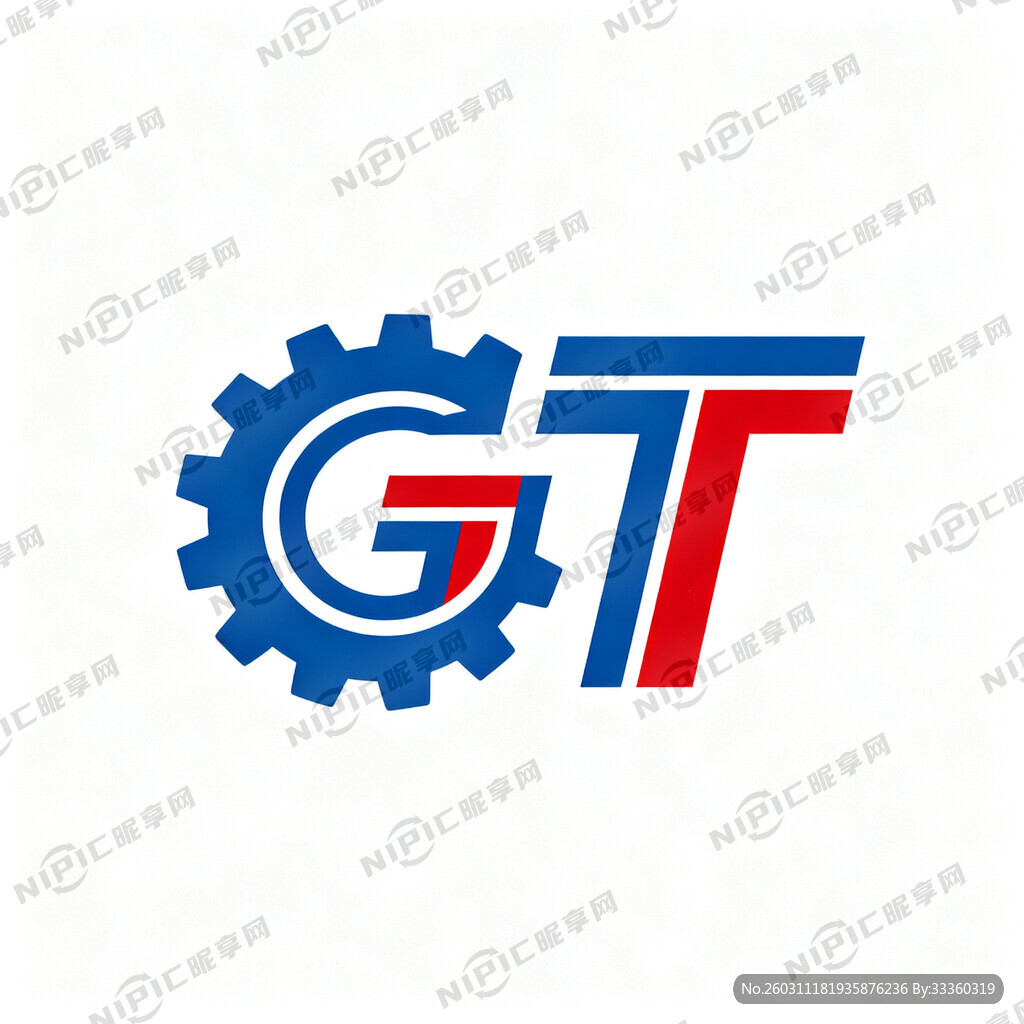 GT蓝红减速机艺术商标生成