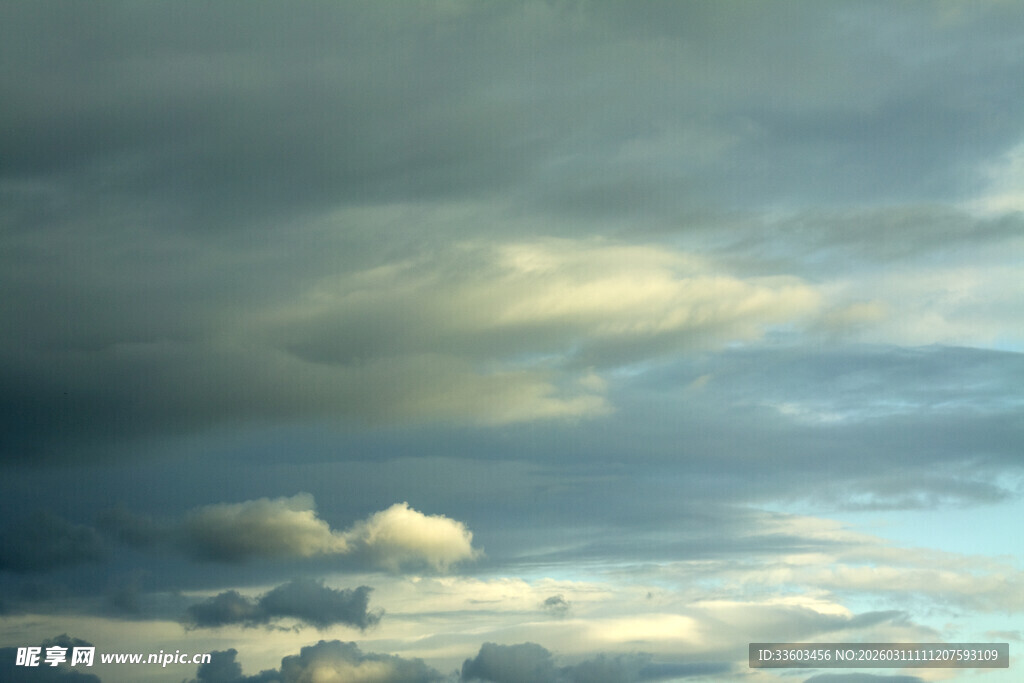 天空中的多变云层