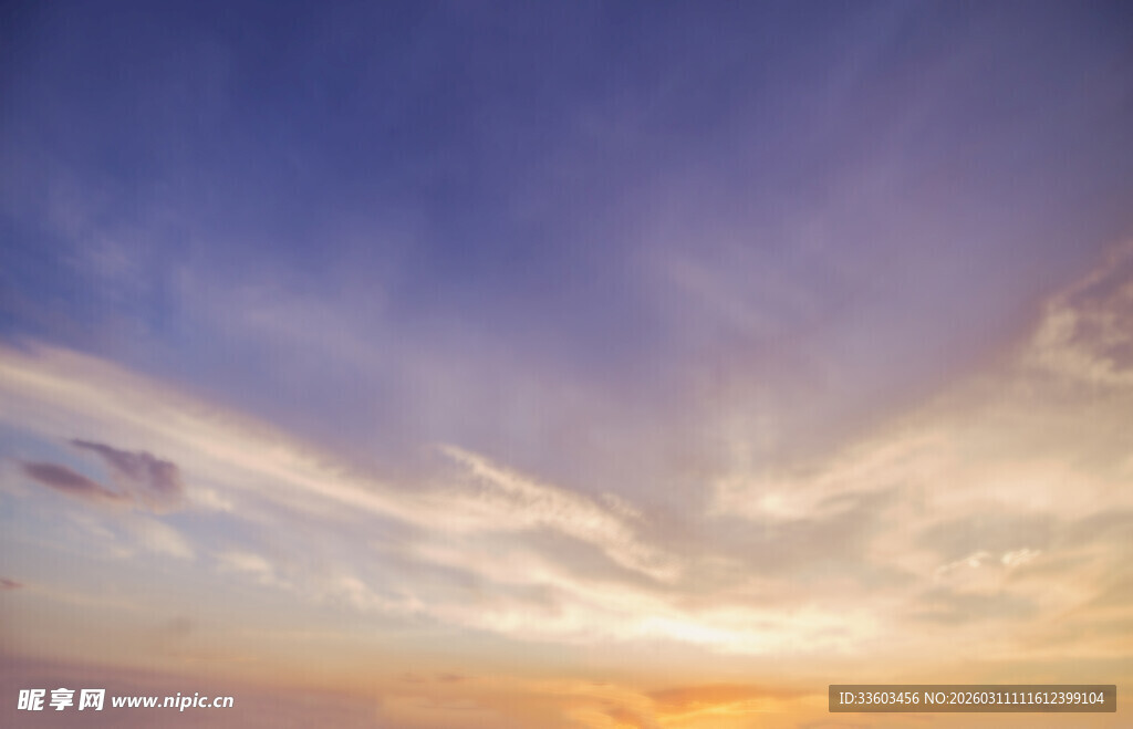 绚丽天空晚霞美景