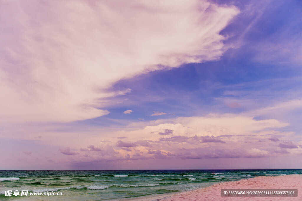 梦幻海滩天空美景