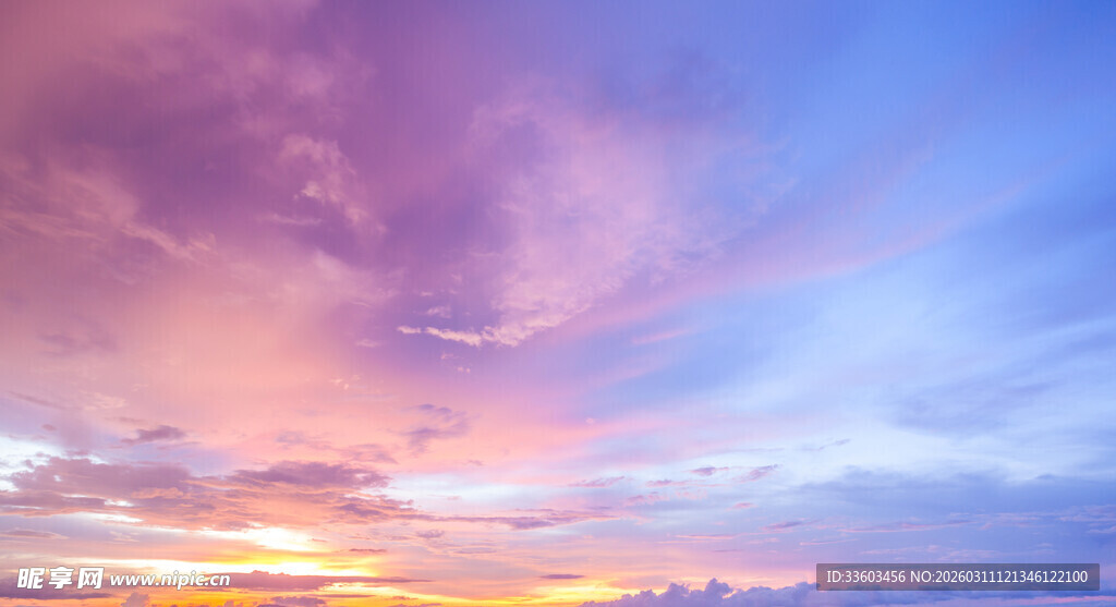 绚丽天空晚霞美景