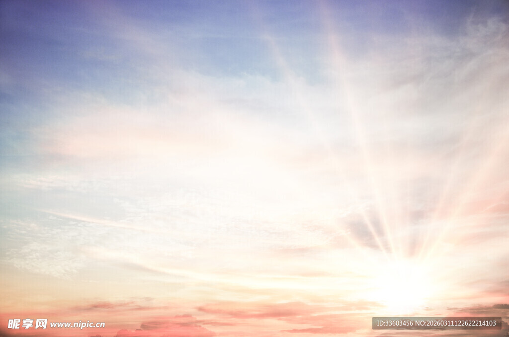 绚丽日出天空美景