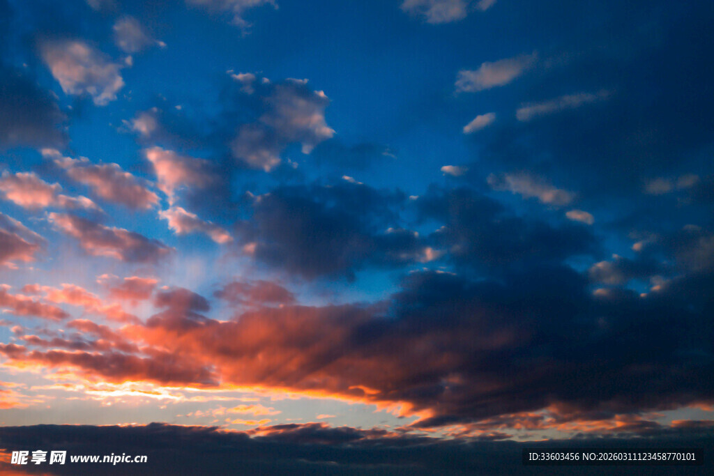 绚丽晚霞天空美景