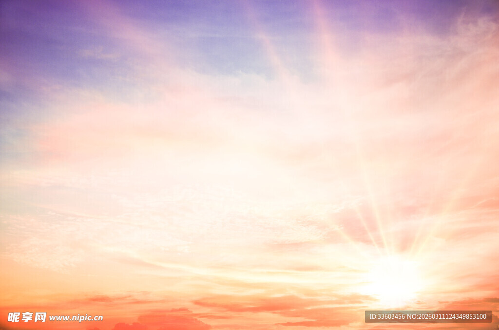 绚丽日出天空美景