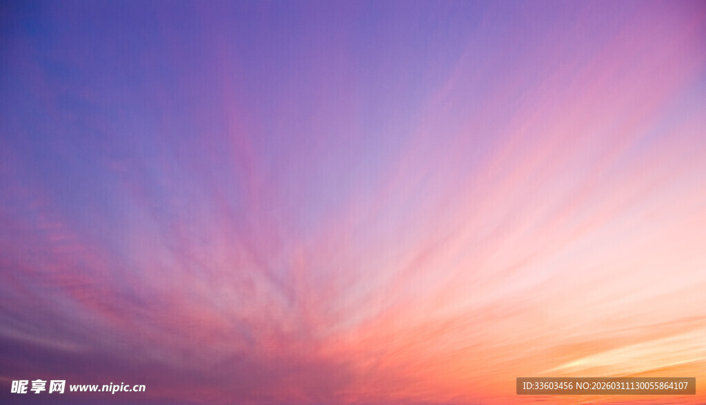 绚丽天空日落美景
