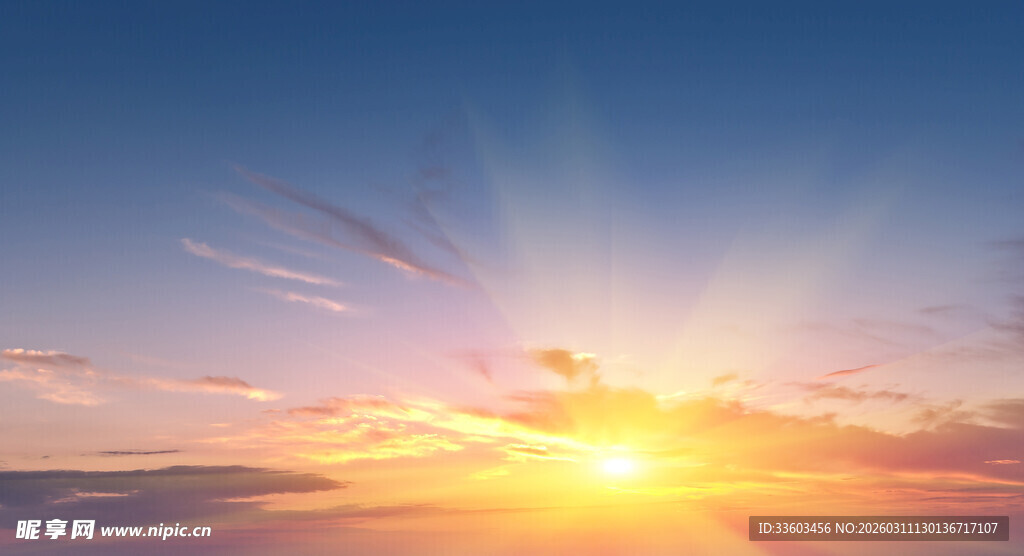 壮丽日出天空美景