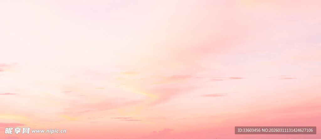 梦幻粉色天空美景