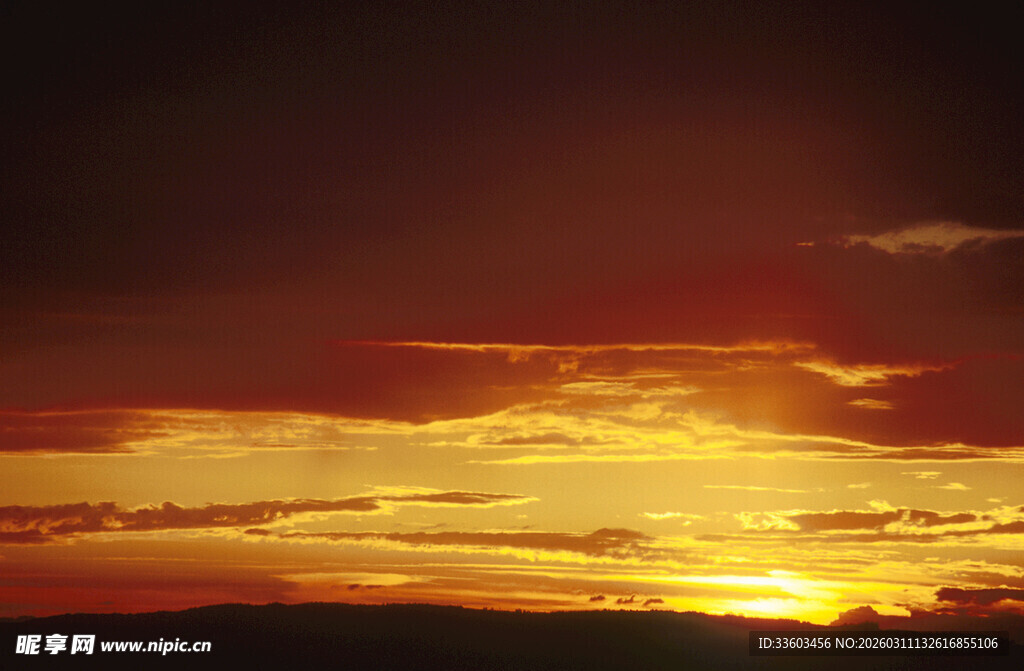 壮丽日落天空美景