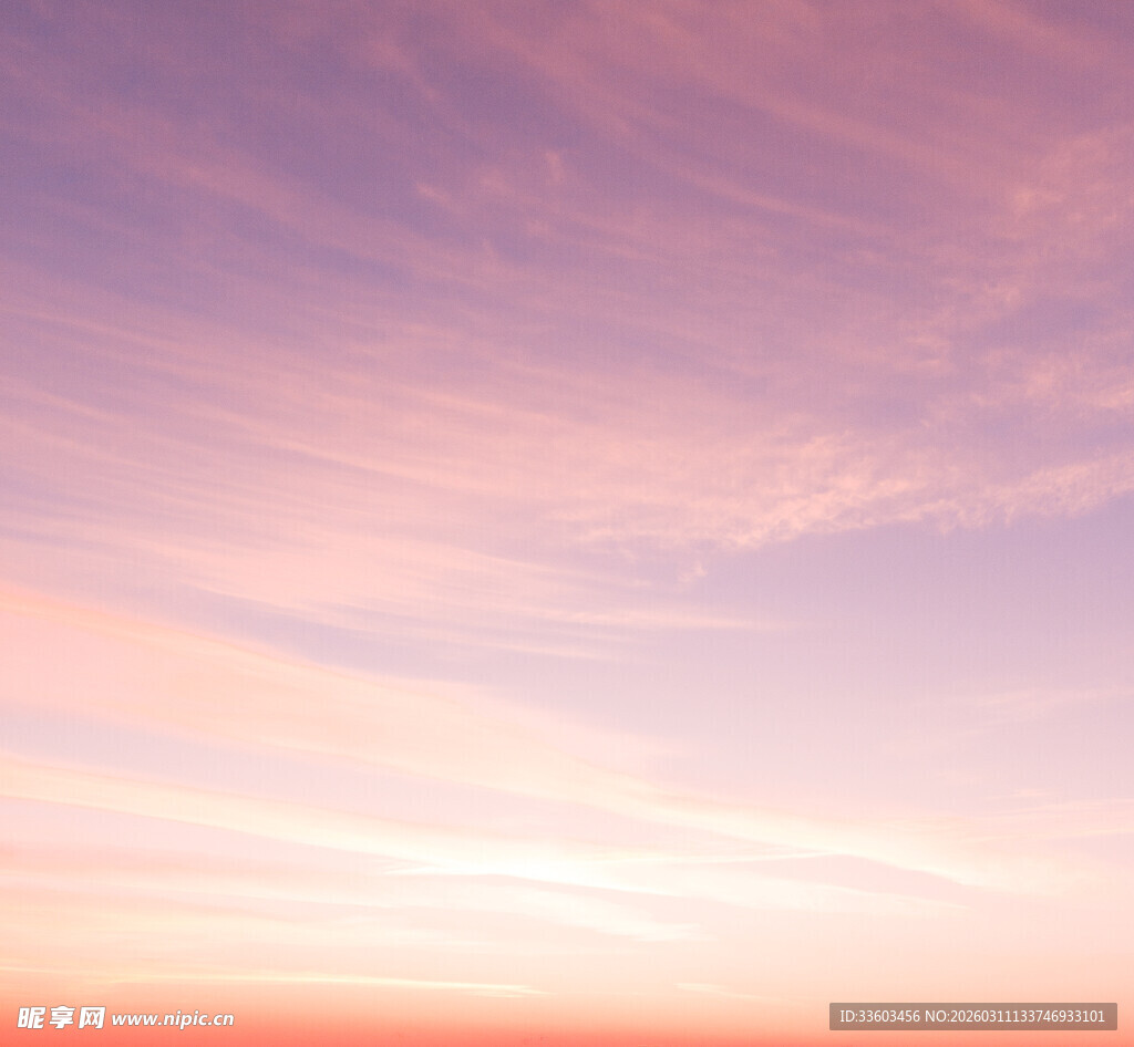 梦幻粉紫天空美景