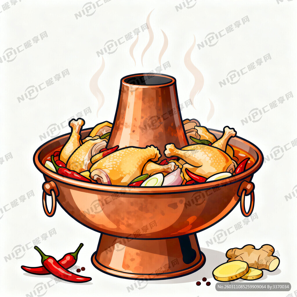 铜火锅鸡