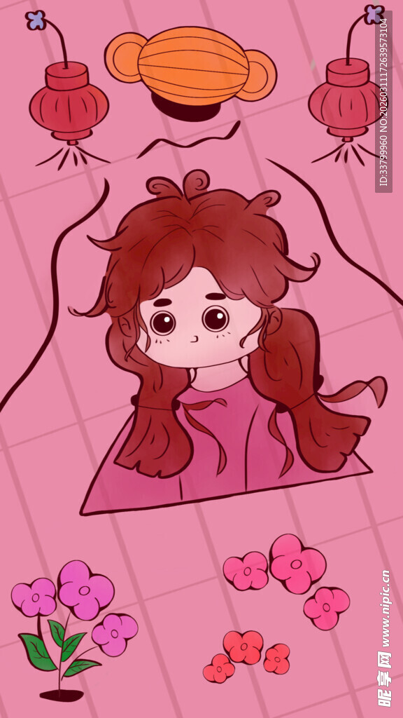 女孩的甜美中式浪漫幻想