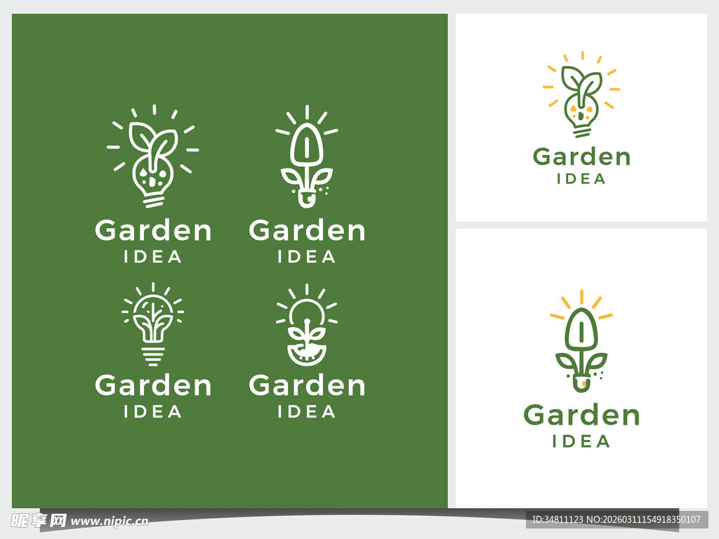 园艺灯泡标志