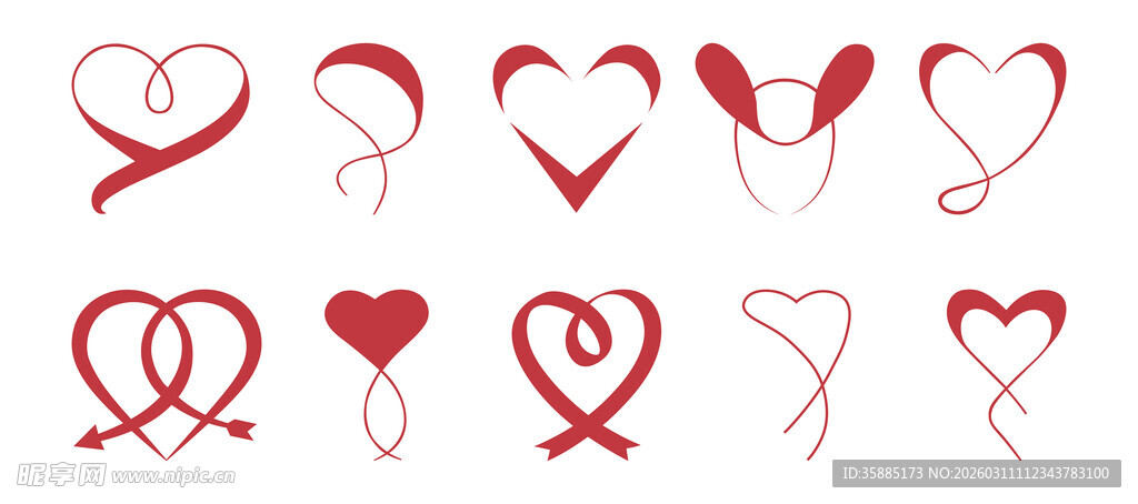红色爱心图案