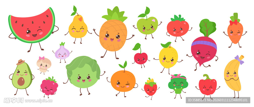 卡通果蔬