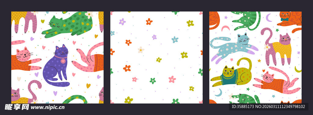 卡通猫咪背景