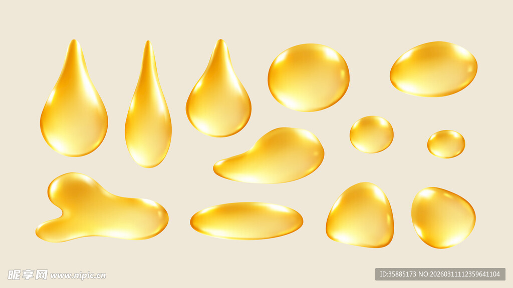 金色油滴元素