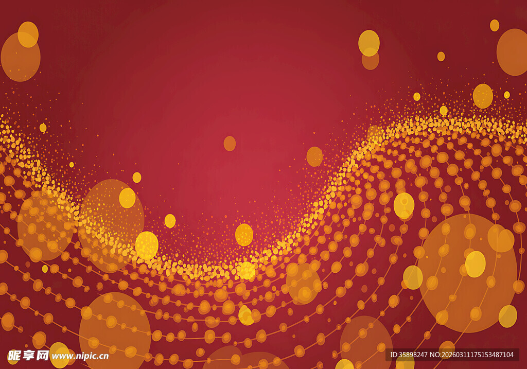 红金粒子背景