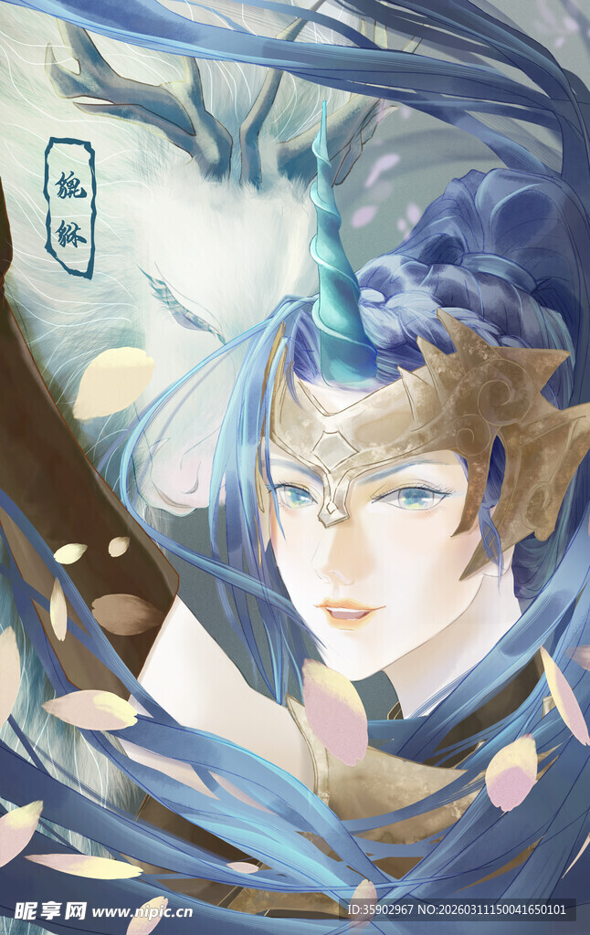 古风美男持剑飘逸形象