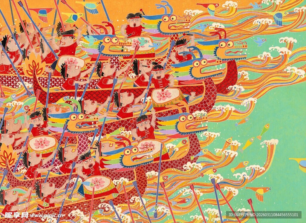 龙舟竞渡图
