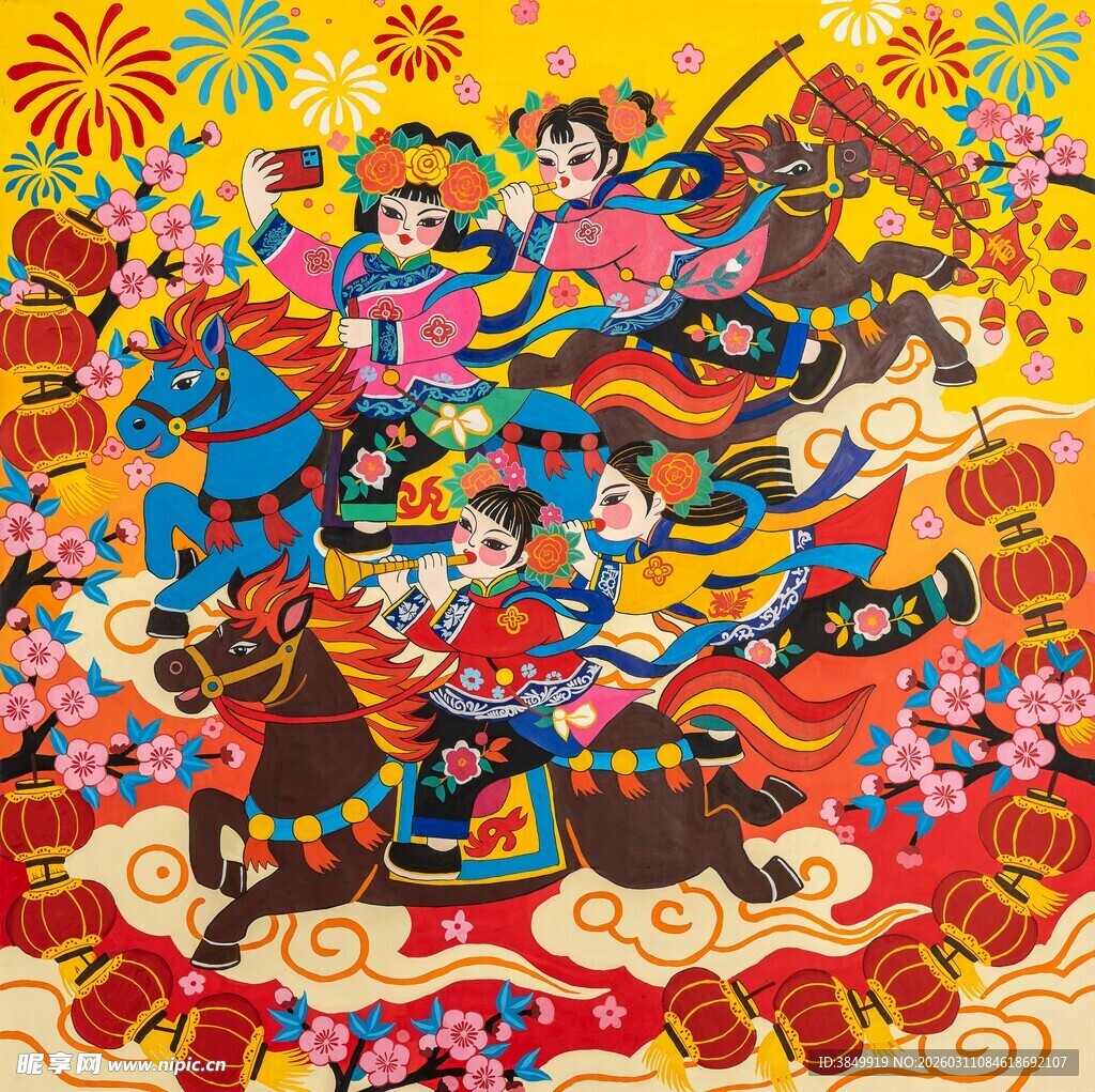 热闹舞龙场景喜庆氛围浓