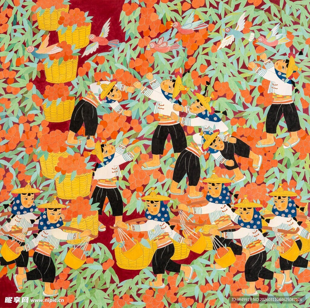 多彩民族风图案纹理