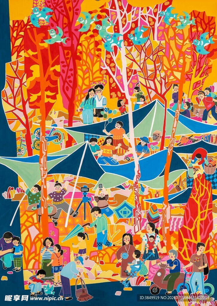 绚丽多彩的奇幻森林场景