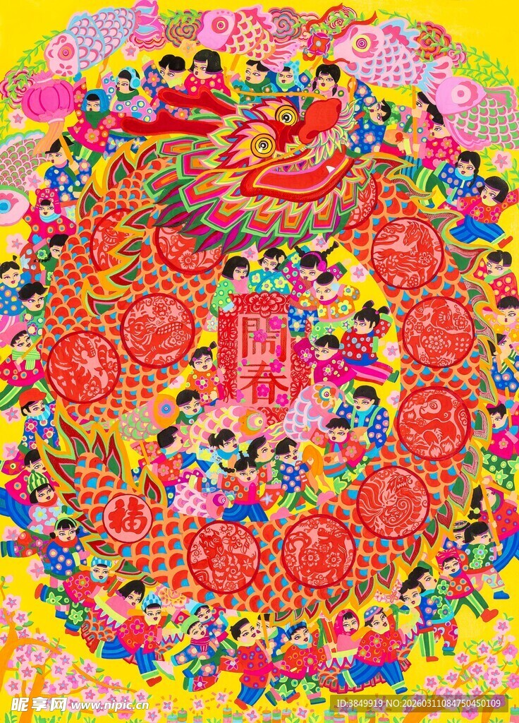 传统喜庆年画图案